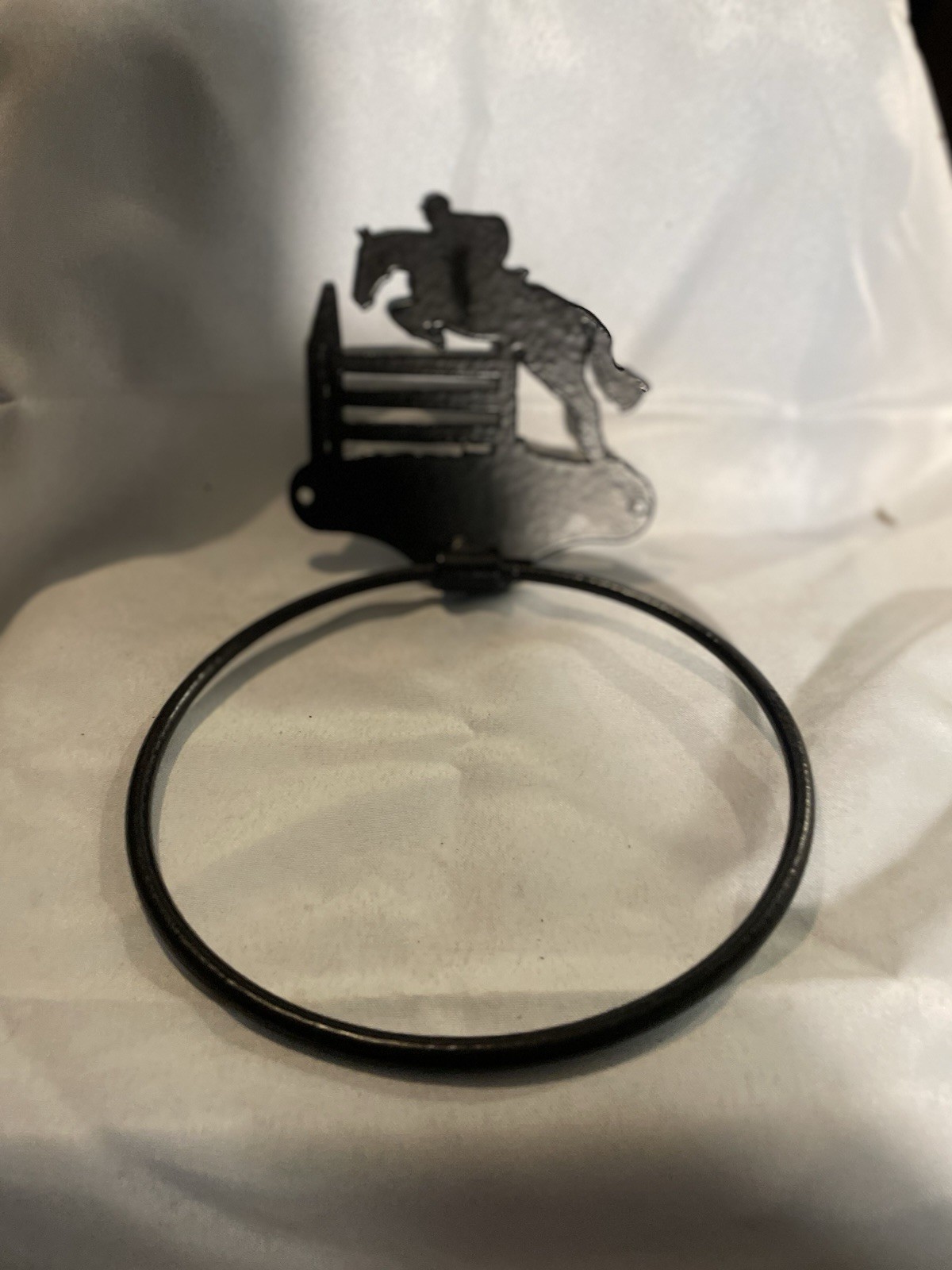4 Piece Bathroom Equestrian Gun Metal Set