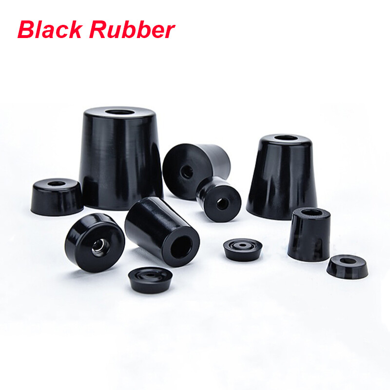 Black Rubber Feet Bumpers Pads With Washer for Furniture Table Chair Multi-Sizes