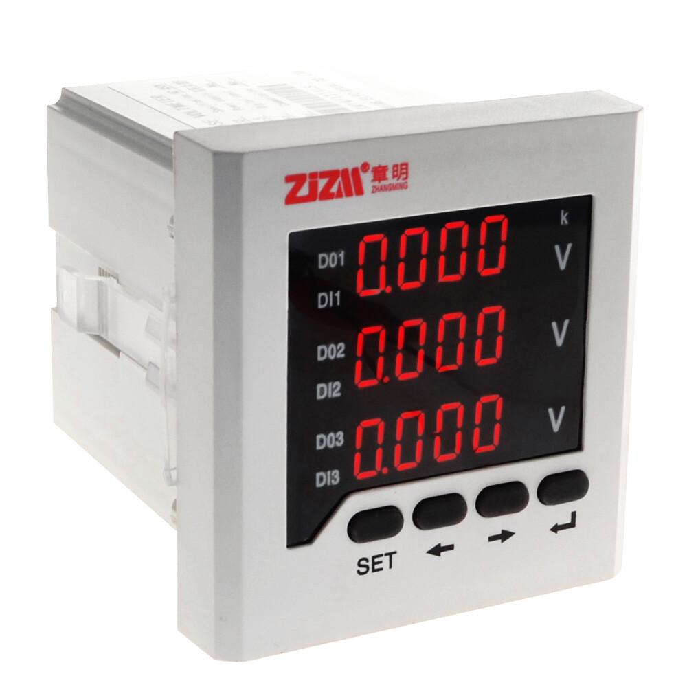 Intelligent Digital Voltmeter Three-phase AC Voltage Tester 80x80mm