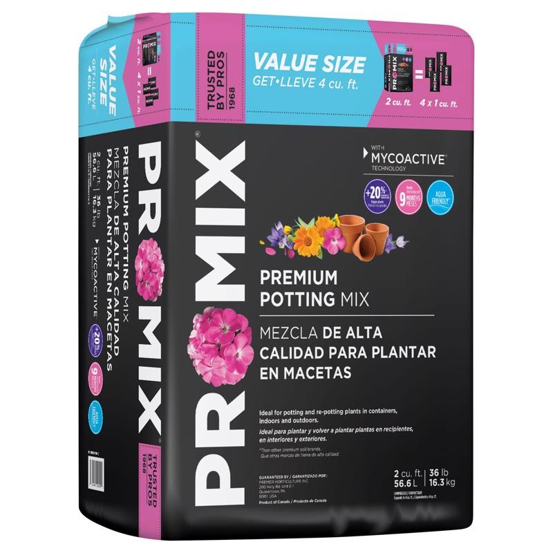 PRO-MIX Premium Potting Mix with MYCOACTIVE 2 cu ft Compressed Bale