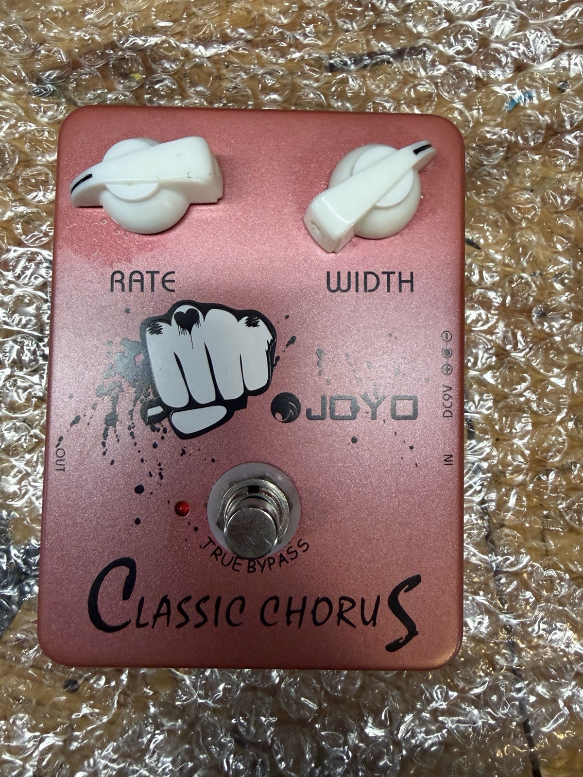 Joyo Classic Chorus Analog Guitar Pedal Pink True Bypass for Electric Guitar