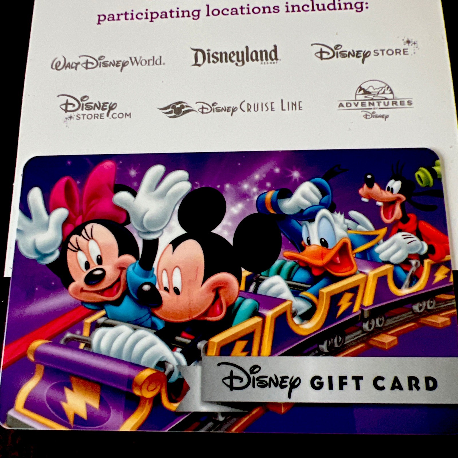 DISNEY GIFT CARD NEW.