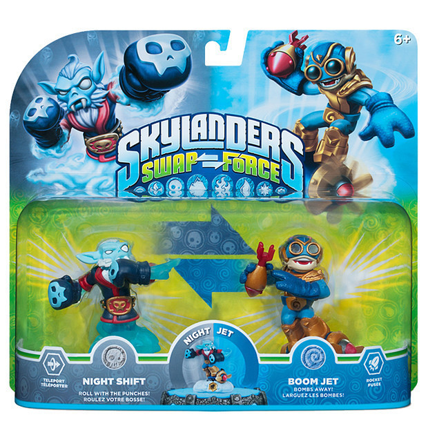 Skylanders Swap Force Twin Pack Boxer Vampyre NIGHT SHIFT & BOOM JET New Sealed