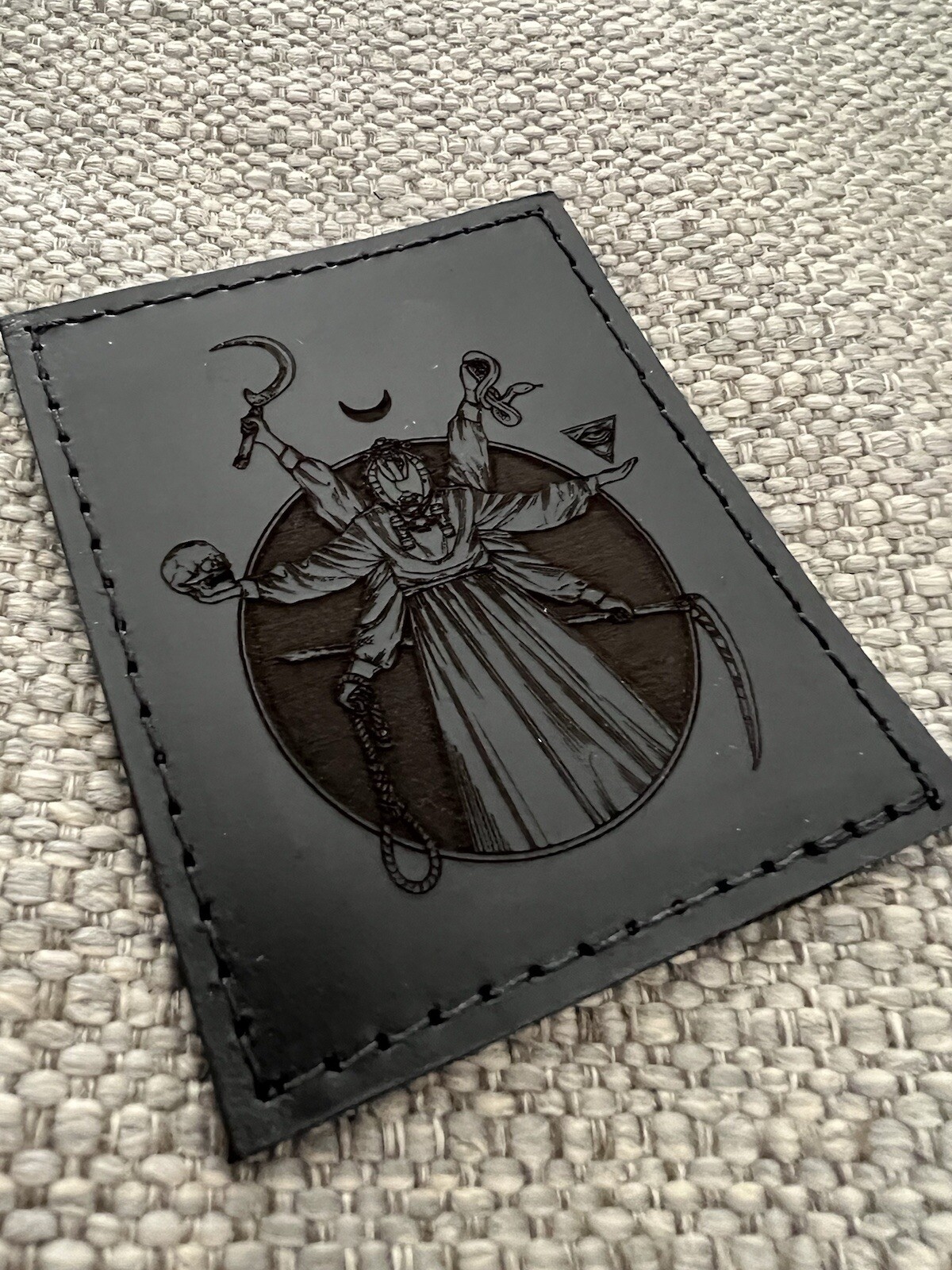 White Phosphor “Murdered Out Wraith” Patch Black Leather Variant