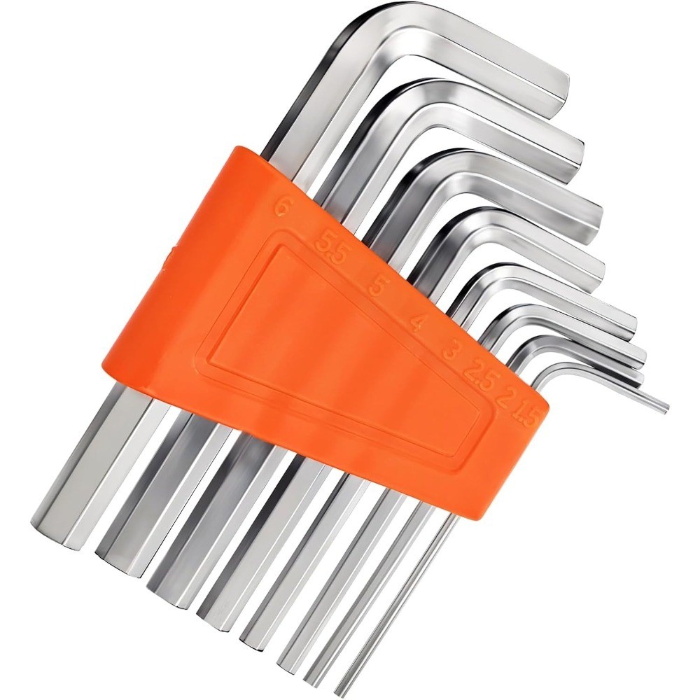 L Shape Metric Hex Key Set 8 PCS Allen Wrench Kit 1.5mm 2mm 2.5mm 3mm 4mm 5mm