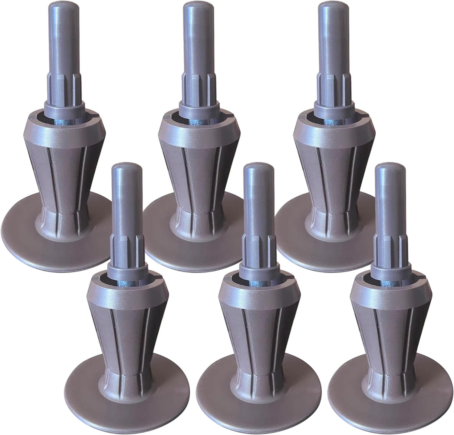 6PCS Stem Bed Frame Feet to Replace Wheels, Prevent Sliding, Sturdy Bed Frame Fe