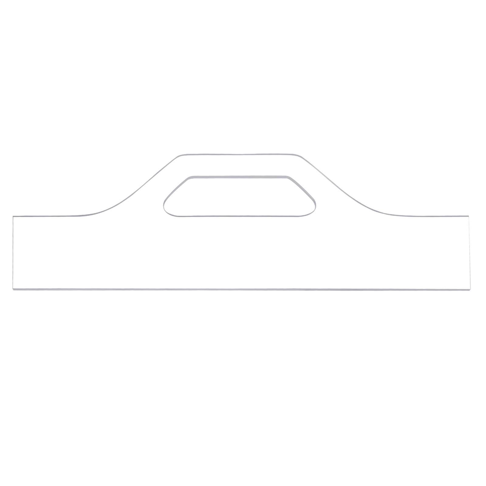 11" x 3.5" Charcuterie Board Template Acrylic Handle Router Template Clear