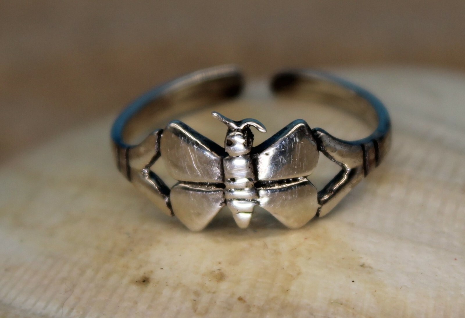 Butterfly or Dragonfly Toe Ring  Sterling Silver Beautiful Detail (Ass't )
