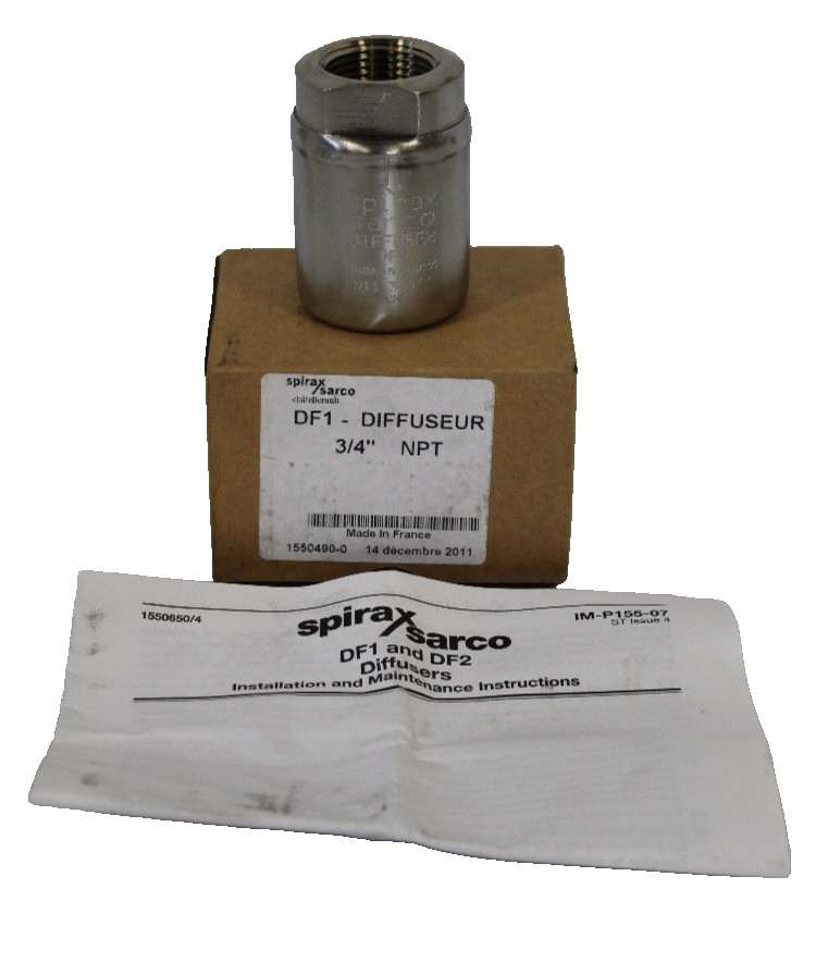 3/4" SPIRAX SARCO DF1 STAINLESS STEEL DIFFUSEUR THREADED NEW IN BOX