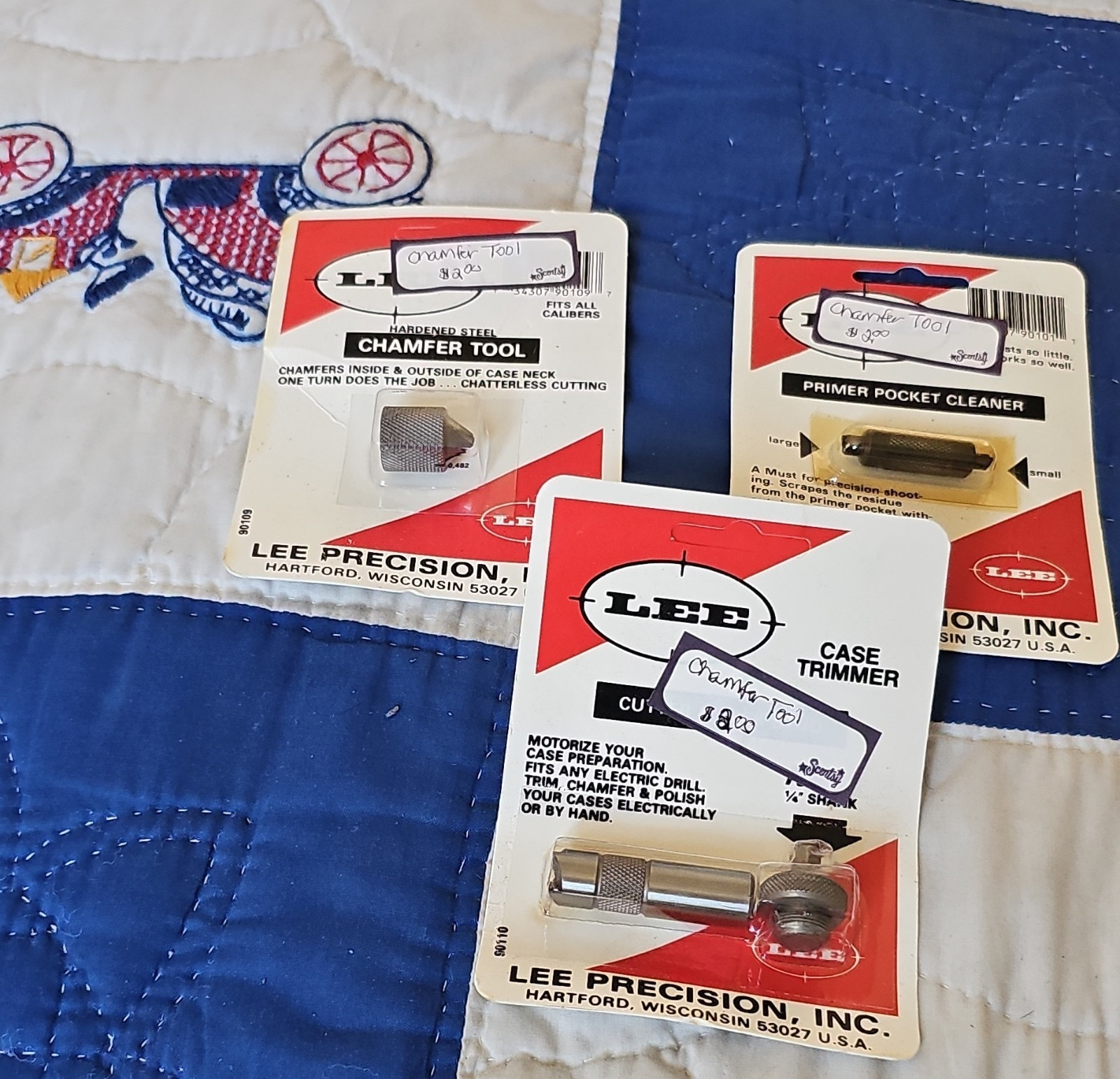 Lee Precision Case Trimmer Set w/ Chamfer Tool & Primer Pocket Cleaner Fits All