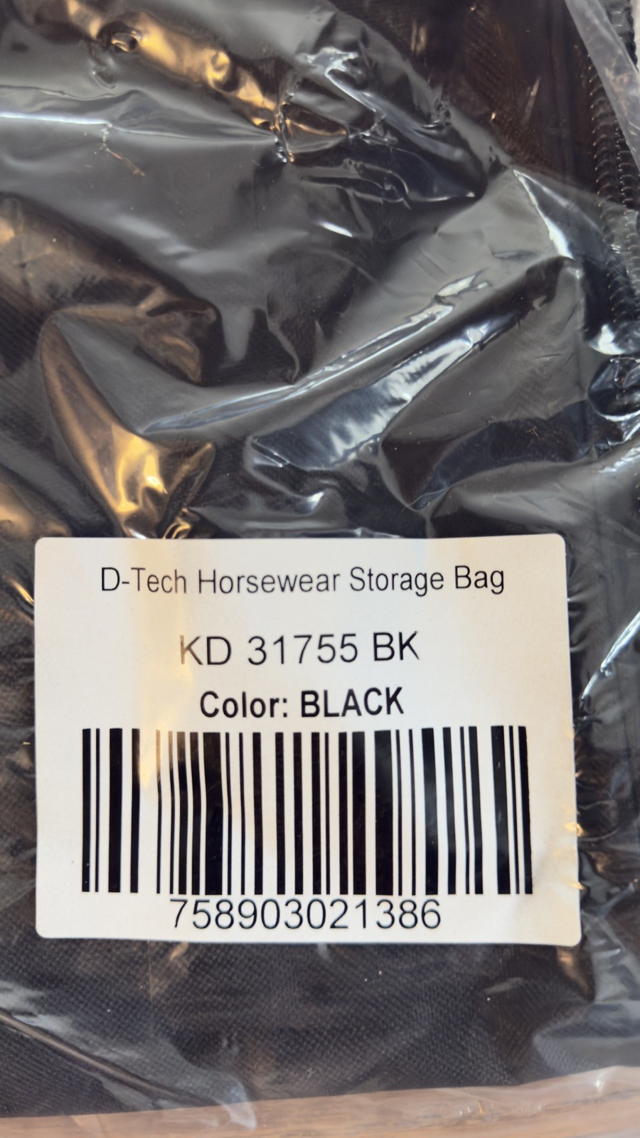 Dura-Tech Horse Tack and Blanket Storage Bag 600D Polyester, Black NEW IN BAG