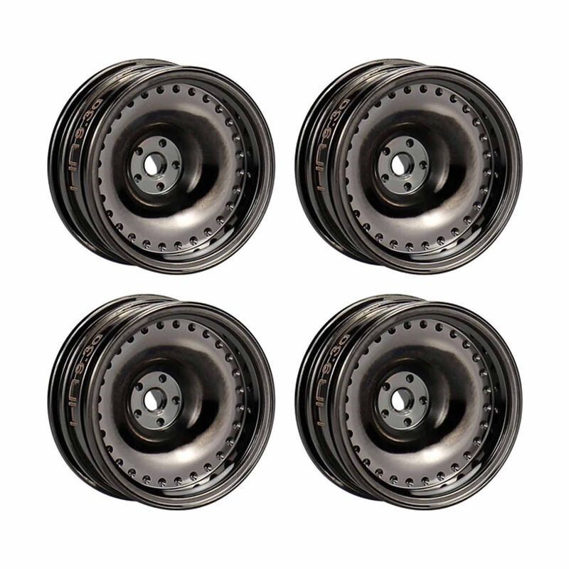 Hot Racing Black Chrome Brass CL 9.3g Wheel - SCX30 - HRASXTY919H01