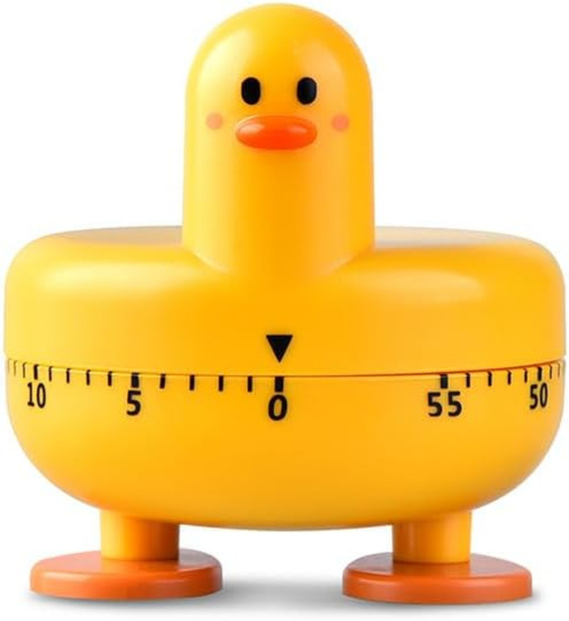 Cooking Timer Cute Duck Kitchen Timer 60 Minute Wind Up Mechanical Rotating Alar