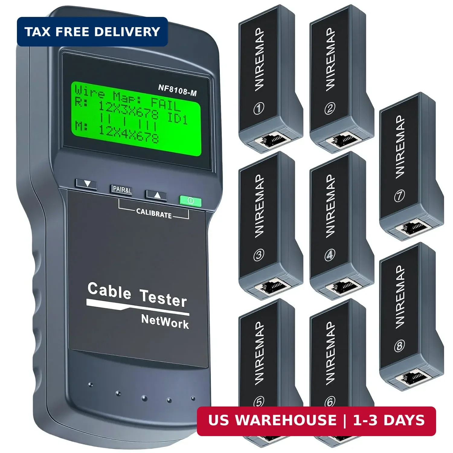 Network Cable Tester, Wire Fault Finder for Cat5, Cat6, 5e, 6e, Locate The Break