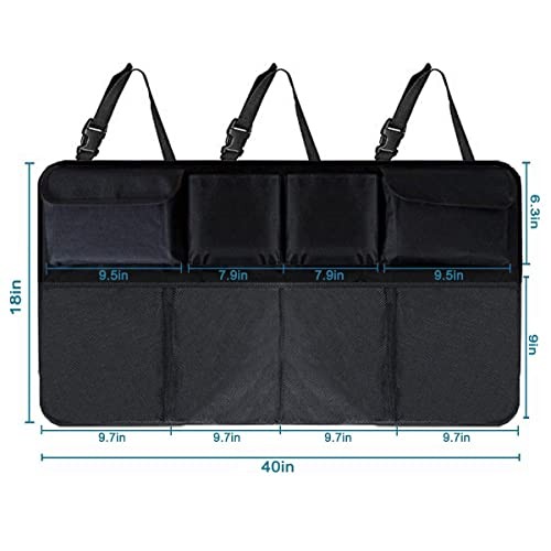Car Trunk Organizer, Backseat Hanging Organizer with 8 Large Storage Bag