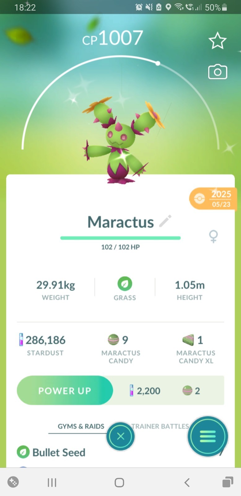 🌵Shiny Maractus (Dazzling) Maracamba Pokemon GO🌵 Exchange or PTC