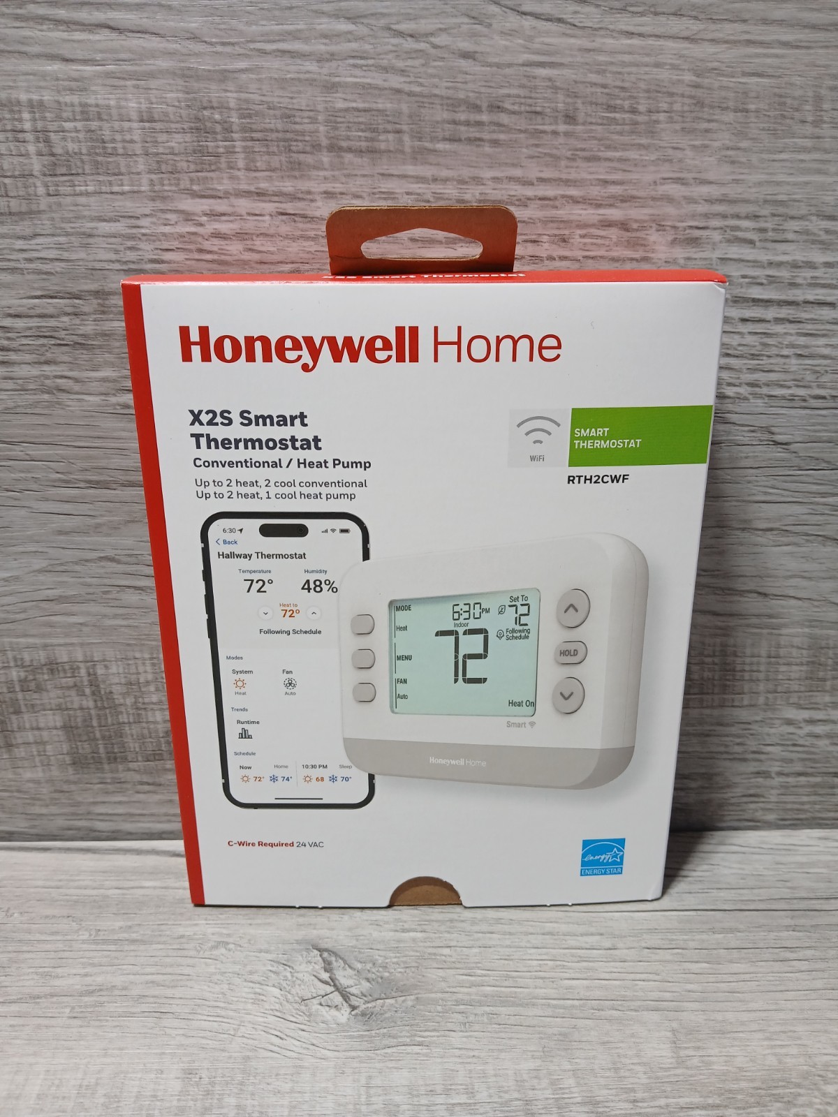 Honeywell Home X2S Smart Thermostat, Conventional/Heat Pump Wi-Fi Thermostat NEW