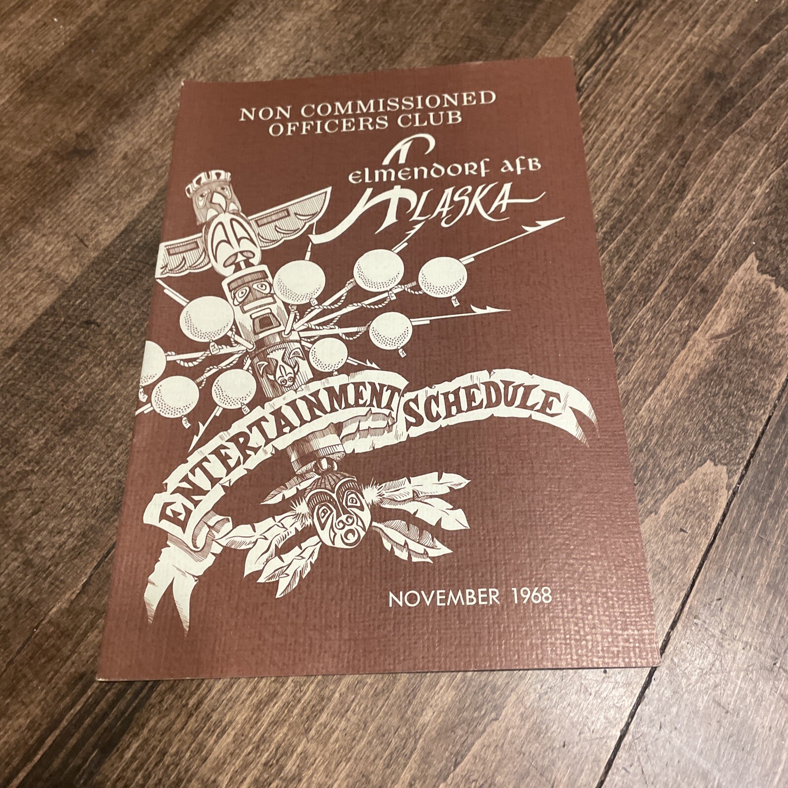 USAF Elmendorf AFB ORIGINAL AIR FORCE NCO Club Entertainment Program Nov 1968