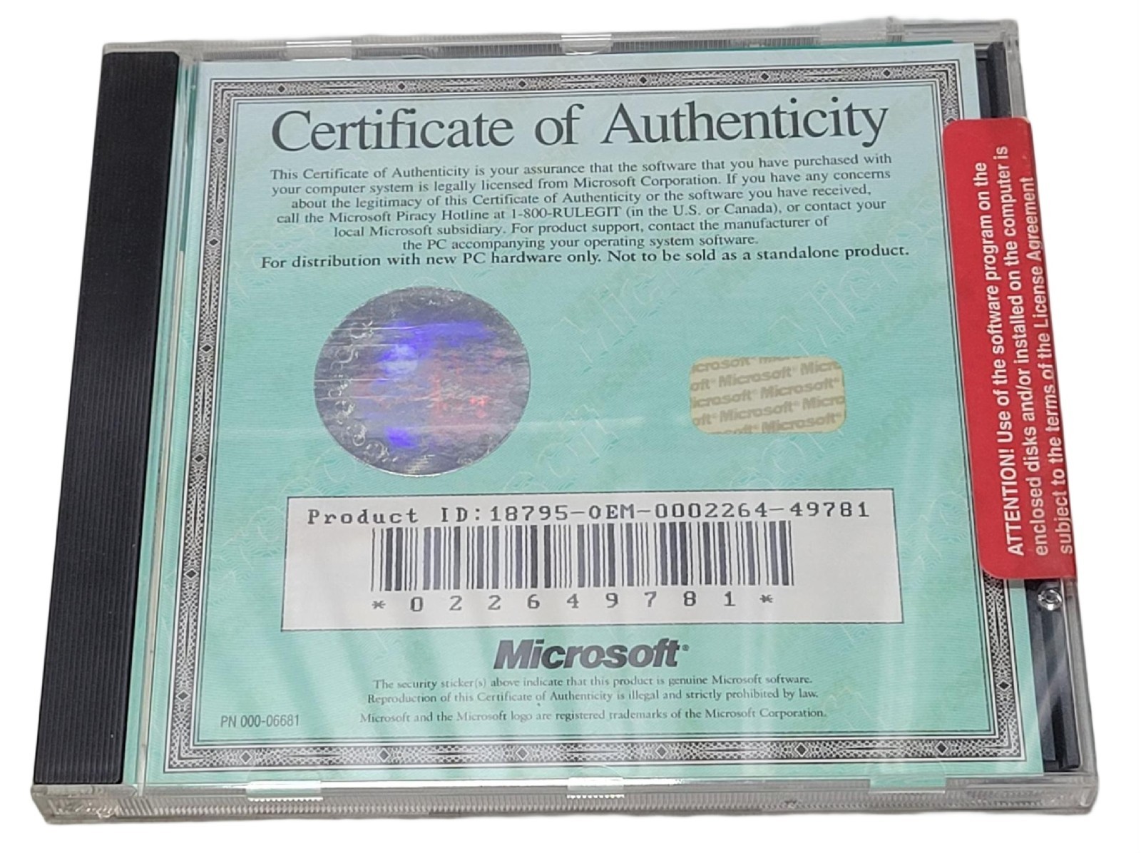 Microsoft BOB for Windows CD and Jewel Case - Rare Vintage - NEW SEALED 1994
