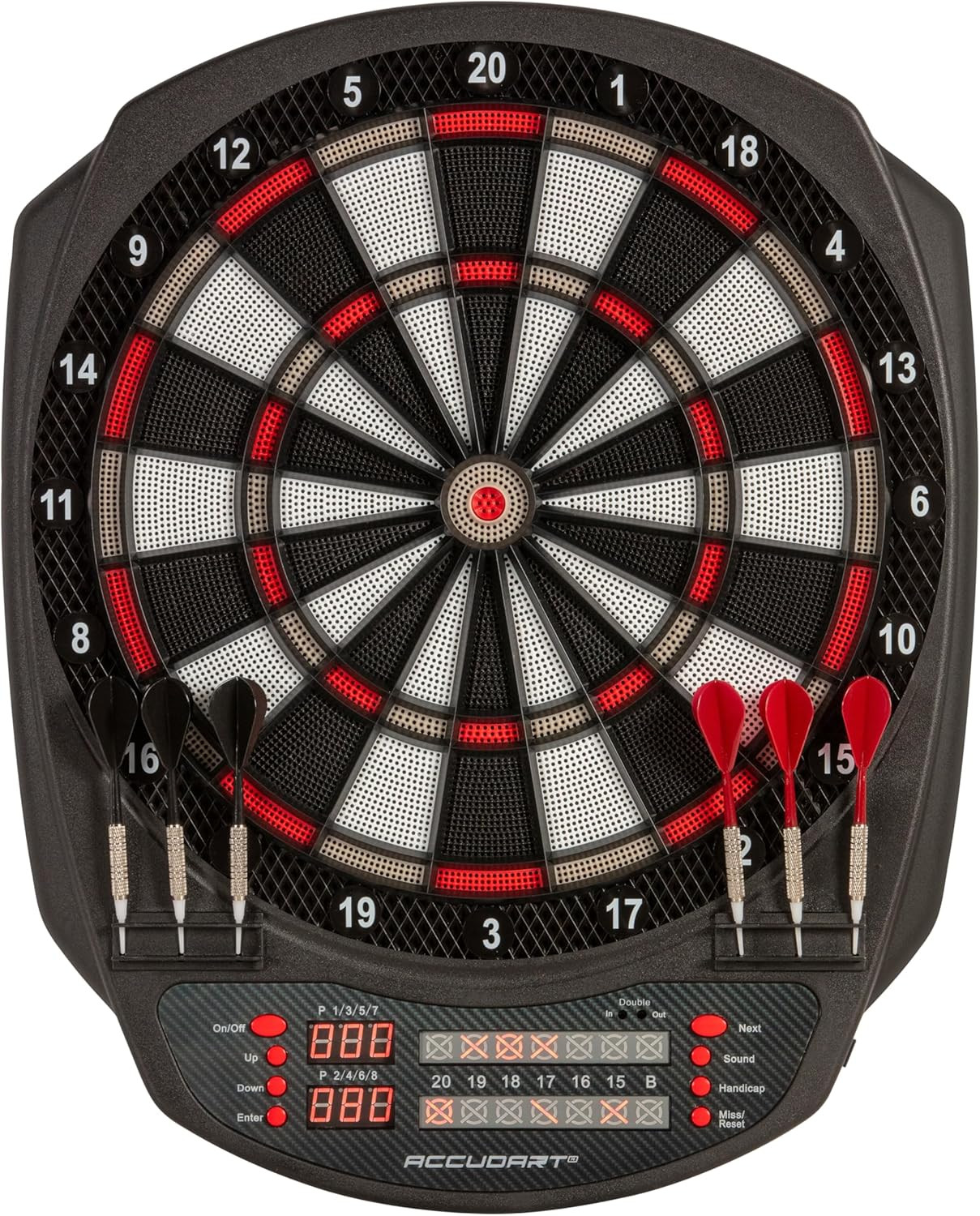 Meteor Electronic Dartboard - 35 Game Modes - 580 Game Variations - Advanced Fea