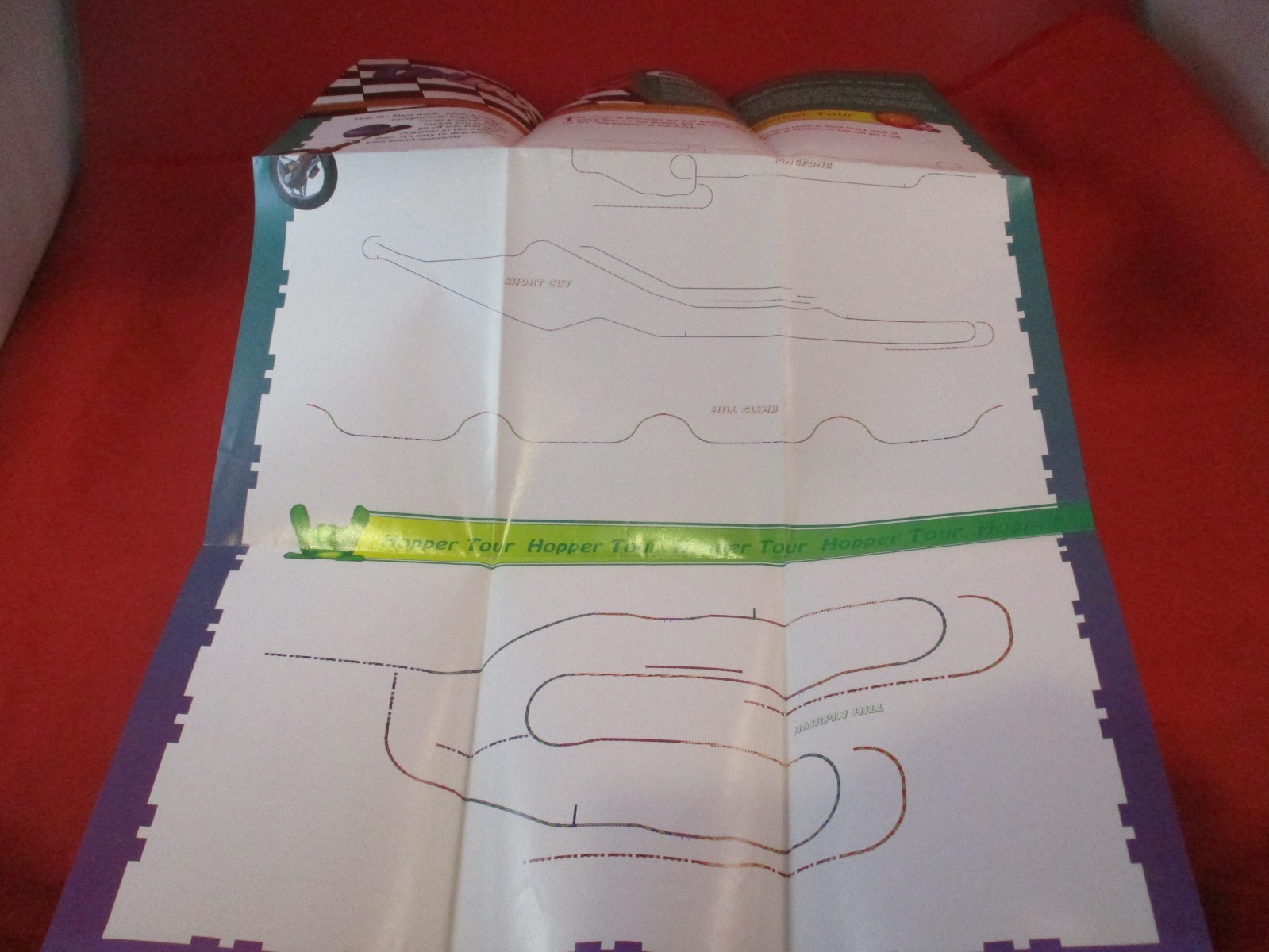 Uniracers Super Nintendo SNES Instruction Manual Booklet + Track Map Poster #E