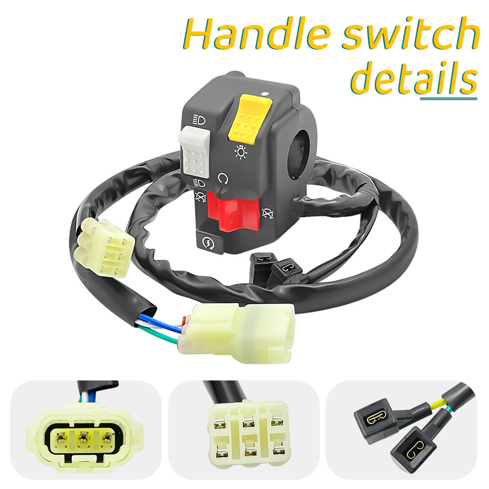 Left Handlebar Switch Start Stop Headlight for 1999-2004 Honda TRX400EX Sportrax
