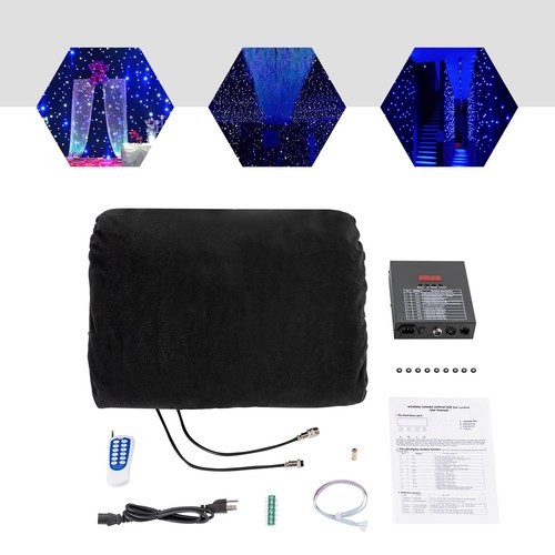 LED Backdrop Stage Backdrop Blue & White Light Starry Sky Star Curtain 13*x13ft