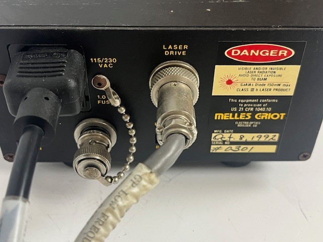 Melles Griot SERIES 200 Diode Laser DRIVER, WITH KEY