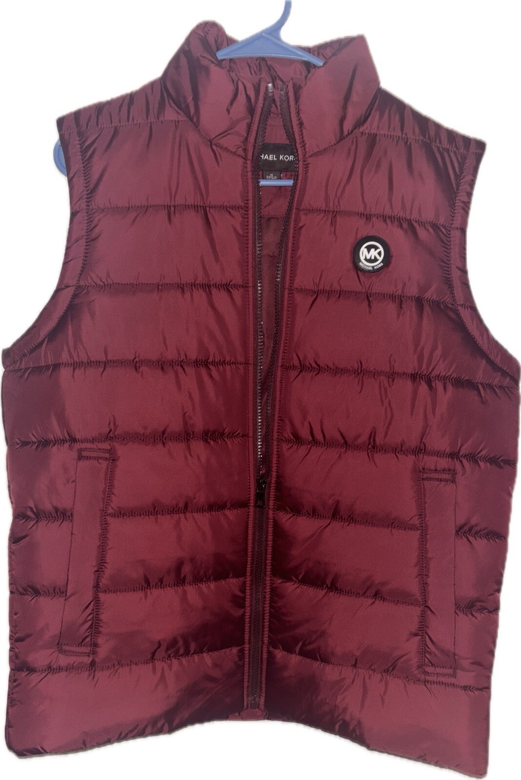 Michael Kors Men’s Puffer Vest Size Medium- Color- Merlot (B.V)