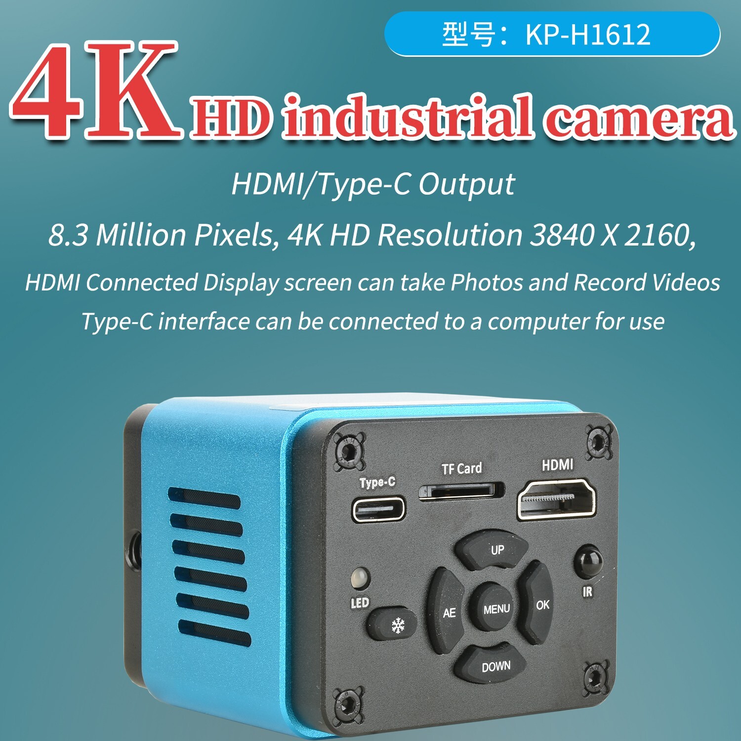 KOPPACE 4k HD Microscope Camera HDMI/Type-C Output of 8.3 Million Pixels