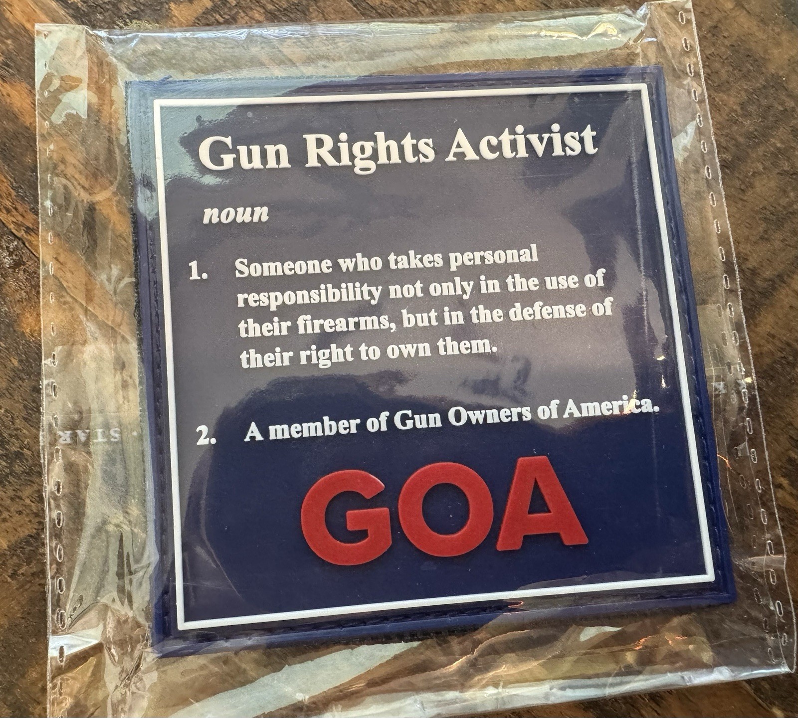 GRO GUN RIGHTS ACTIVIST 2nd Amendment Tactical Promo PVC Patch V Back NEW