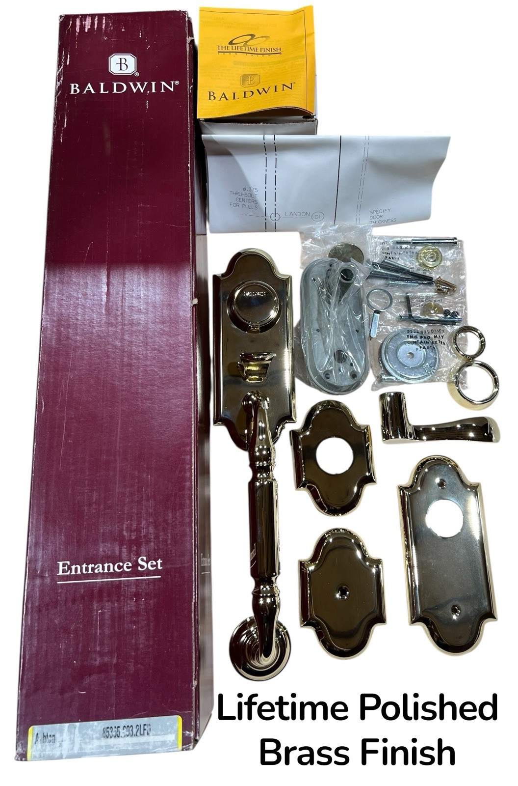 Baldwin 85365-003-2LFD Full Dummy Kit Ashton Series Left Lifetime Polished Brass