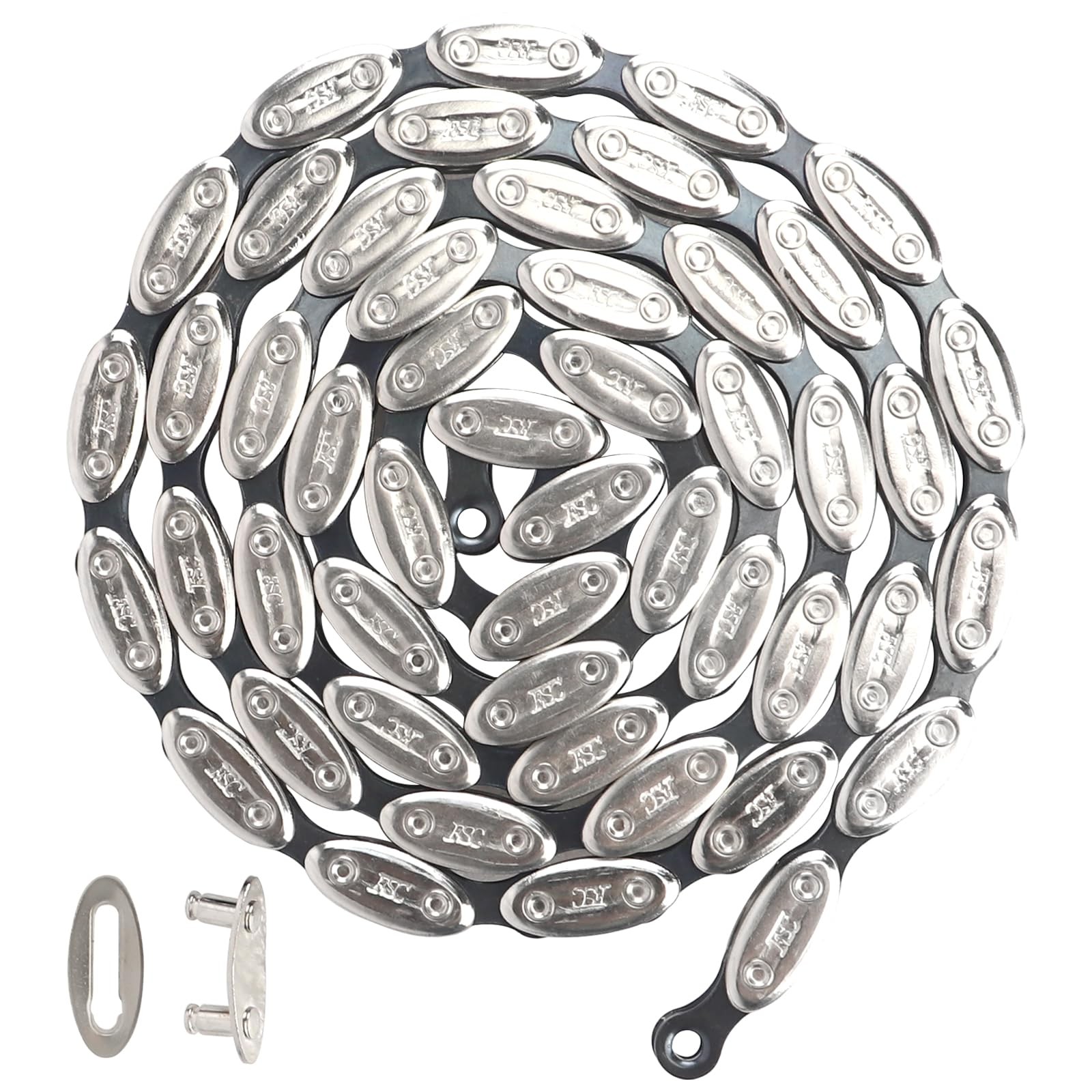 BALINGE 1/8 Inch Bike Chain Single Speed Chain, BMX 1/2”x 1/8, Silver