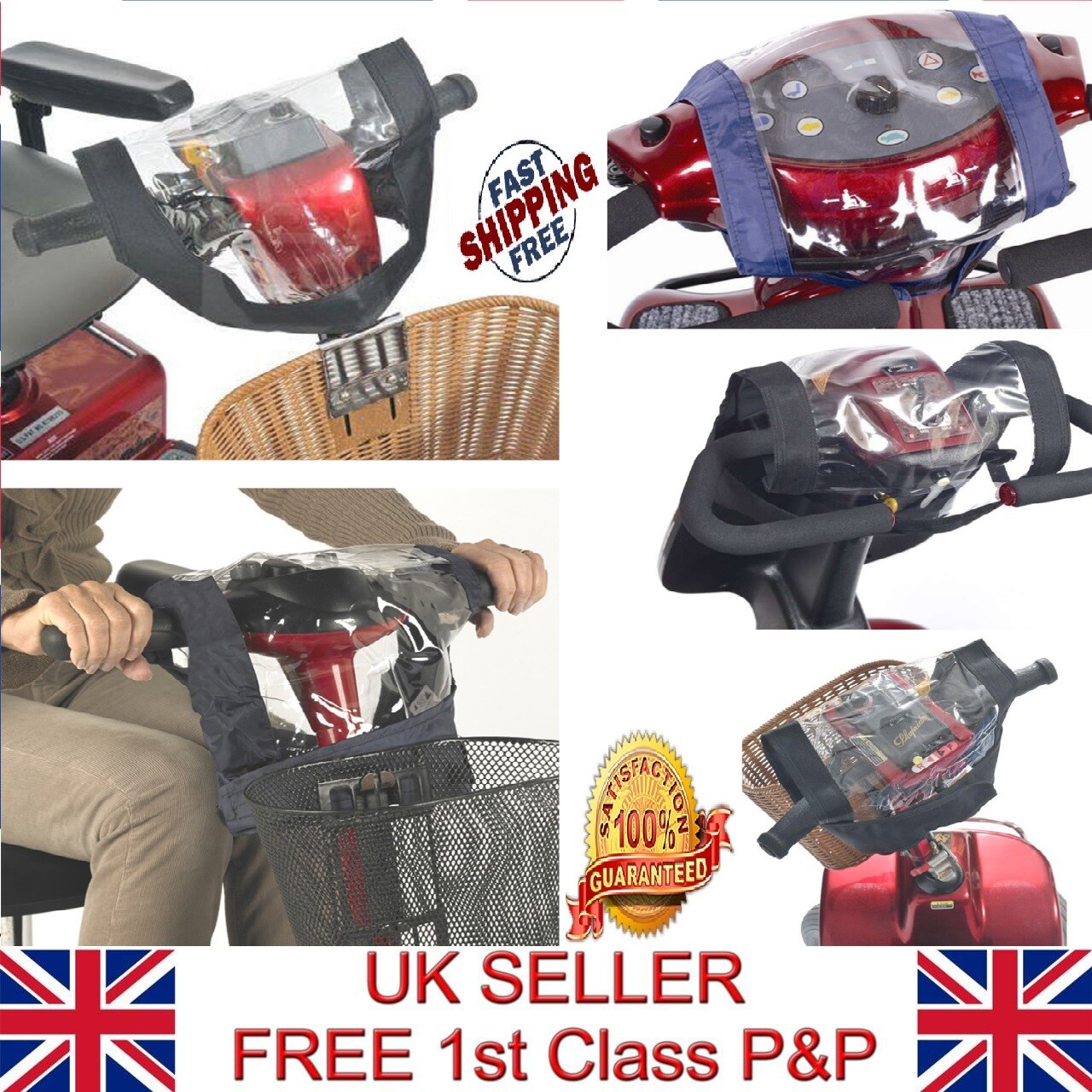 LTG Mobility Scooter Control Panel Tiller Cover Waterproof Universal Protective