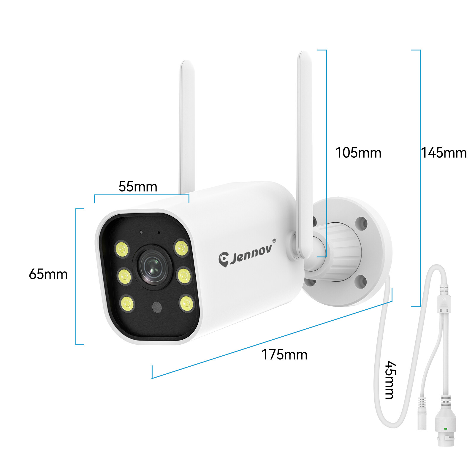 JENNOV 10CH 5MP Wifi NVR Wireless CCTV Security Camera System Outdoor 1TB HDD