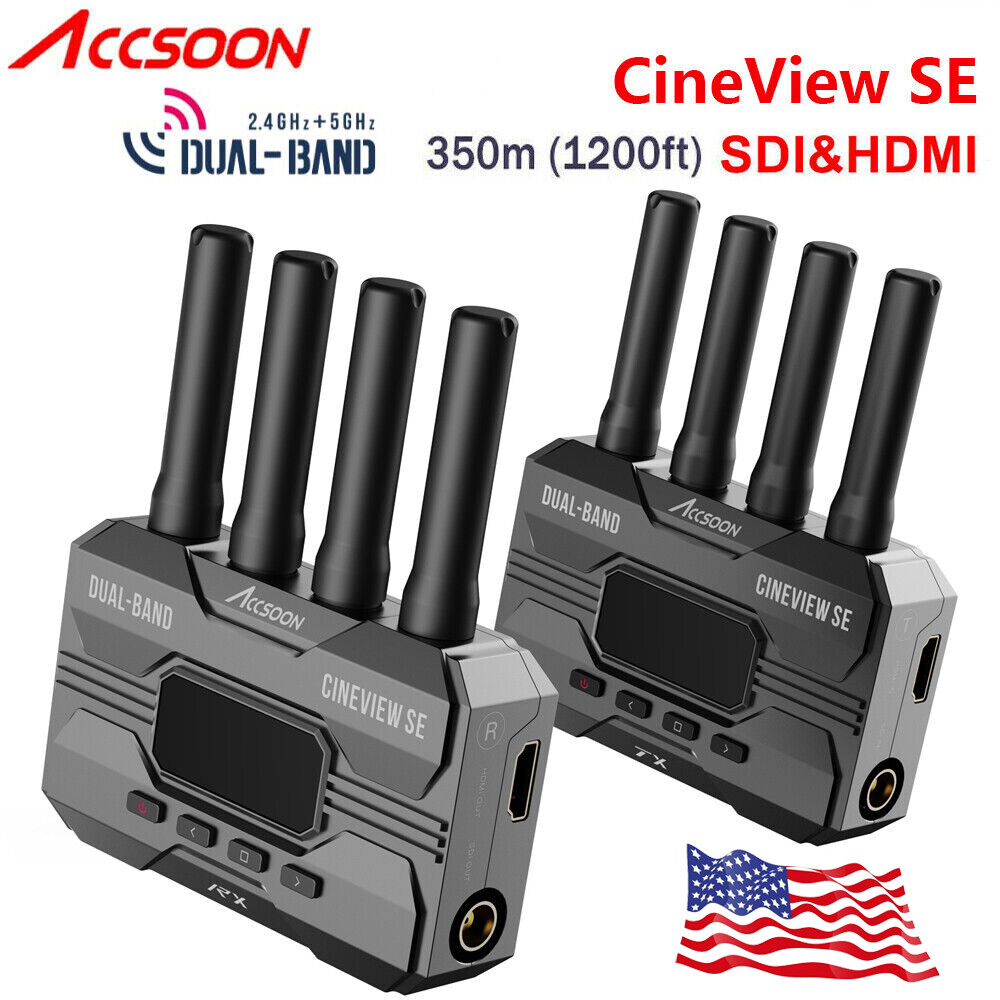 Accsoon CineView SE 350m/1200ft SDI HDMI Wireless Video Transmission TX+RX＜50ms