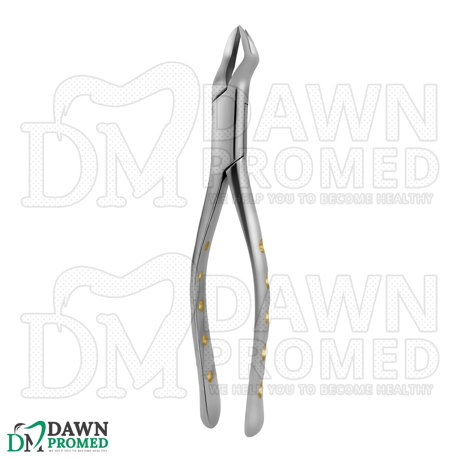 Dental Extracting Forceps #88R Gold Hollow Python Grip Handle German Grade