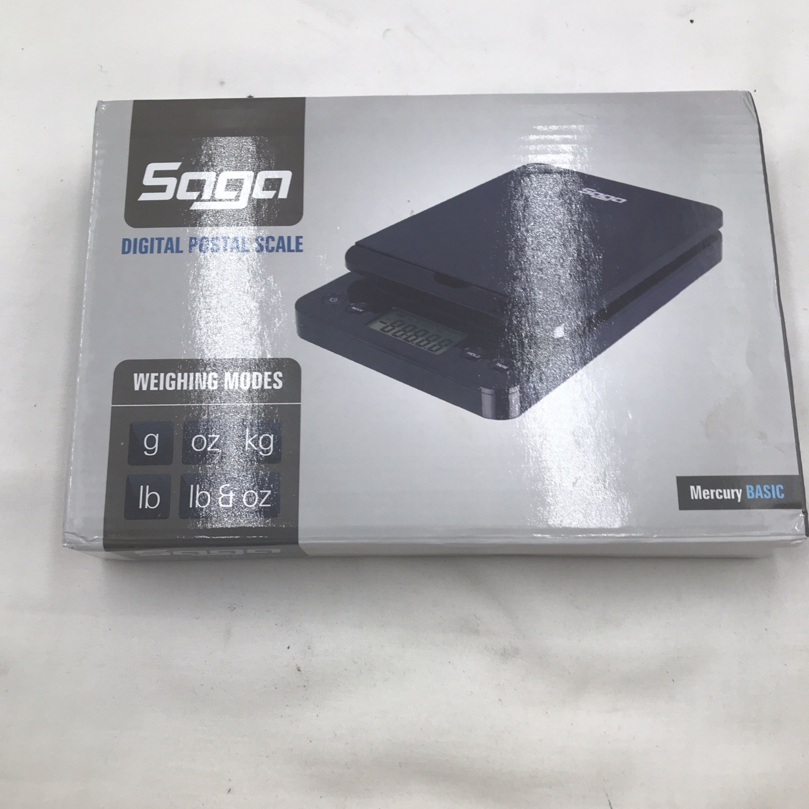 Saga Mercury BASIC Digital Postal Scale w/ Hold, Tare, Auto-Off, AC Adapter