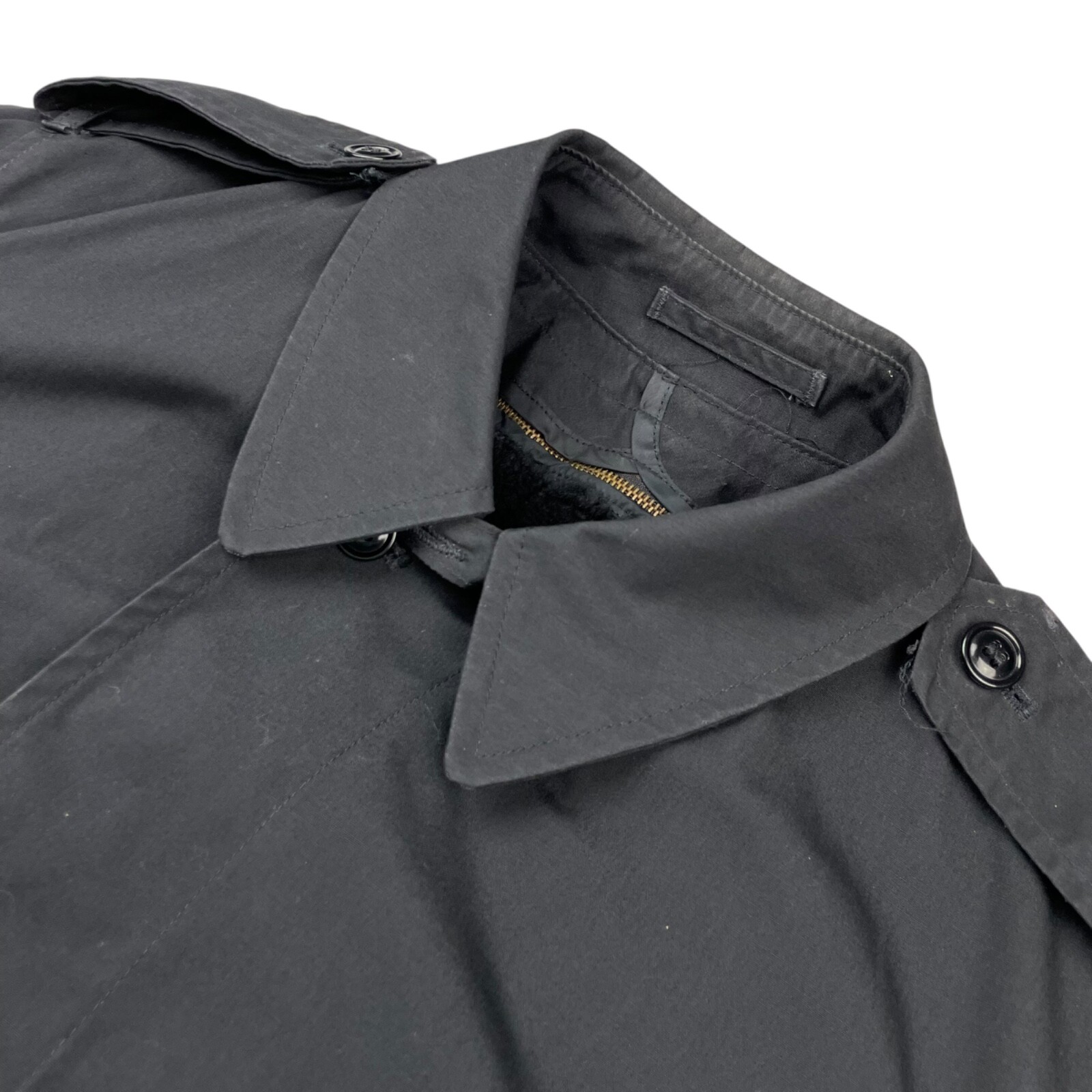 US Military Men's All Weather Trench Coat Black Deep Pile Removable Liner • 38R