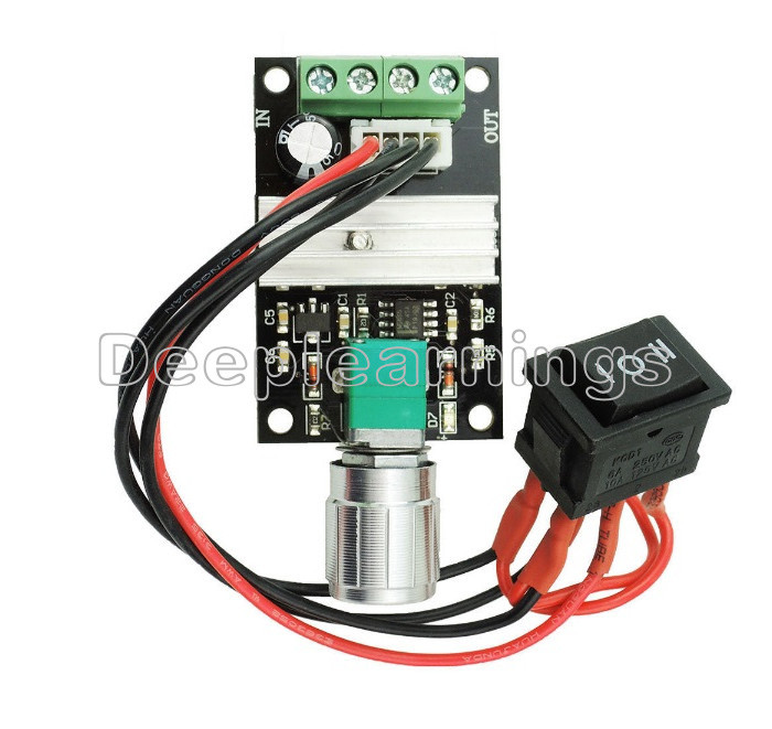 6V/12V/24V/28V 3A 80W DC Motor Speed Controller PWM Adjustable Reversible 1203BB