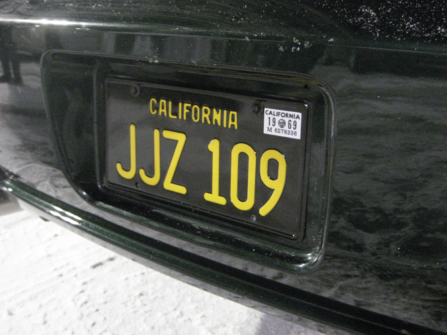 Bullitt | Steve McQueen's Mustang | JJZ 109 | STAMPED Prop License Plate Combo