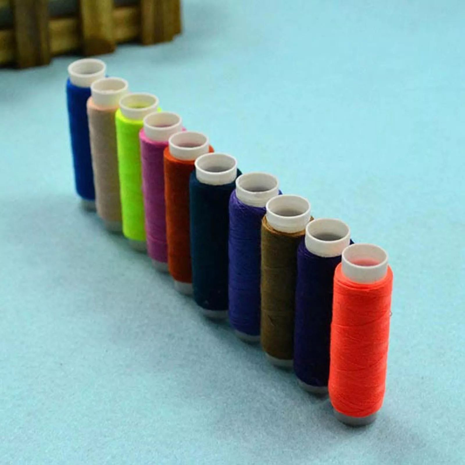 39Pcs Colored Sewing Thread Set Mixed Colors Polyester Spool For DIY Sewing