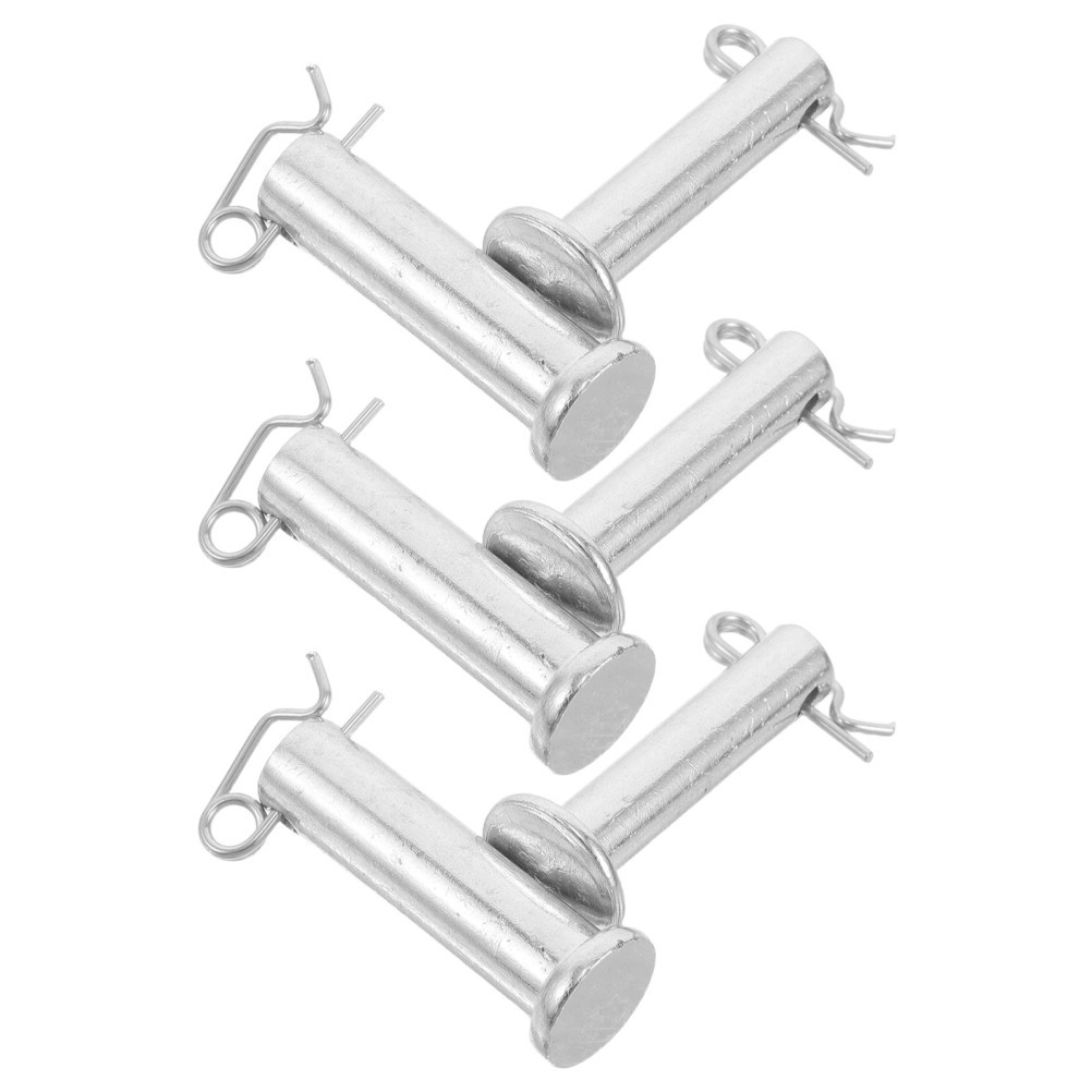 3 Pairs Engineering Equipment Fixing Pin Flat Head Clevis Floor Jack Attachment
