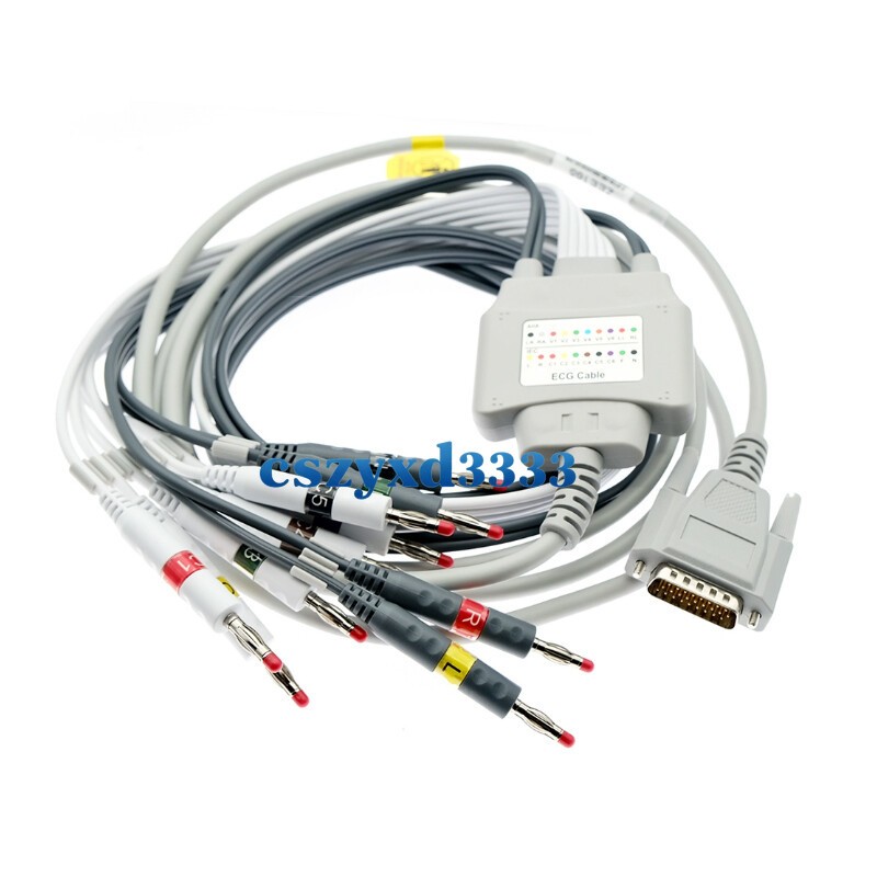 26pin Diagnostic ECG Leadwire,10Lead Banana Patient Cable for Zoncare iMAC 300