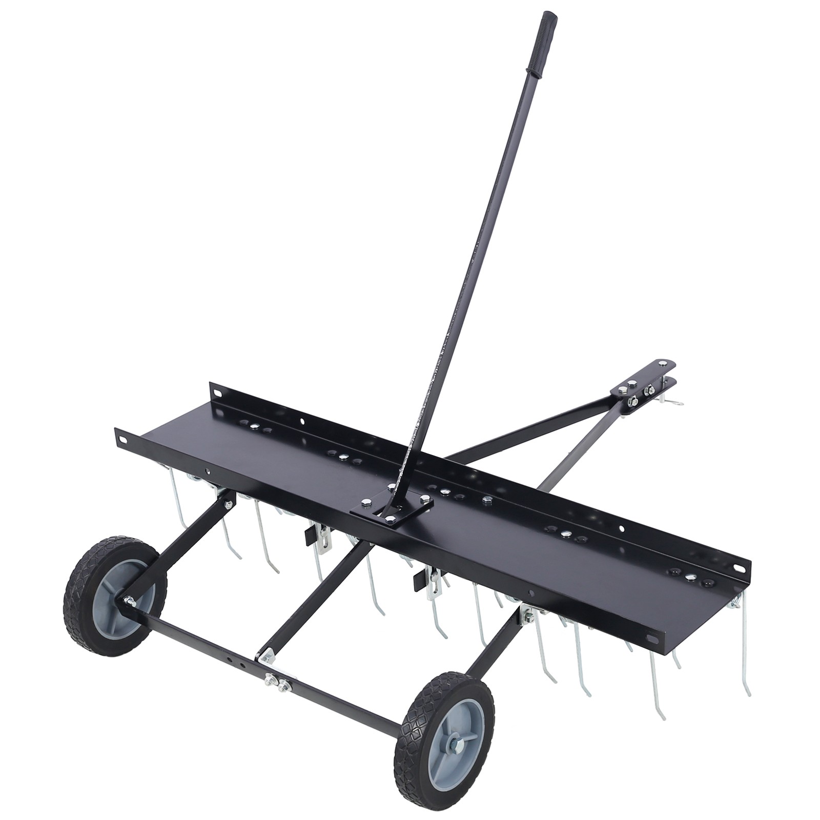 40" Tow-Behind Lawn Sweeper & Dethatcher for Lawn Tractors and Riding Mowers