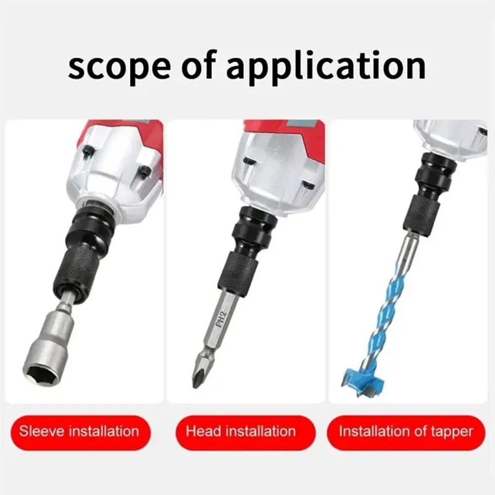 1/2 to 1/4 Hex Socket Adapter Impact Wrench Converter Drill Bit Holder