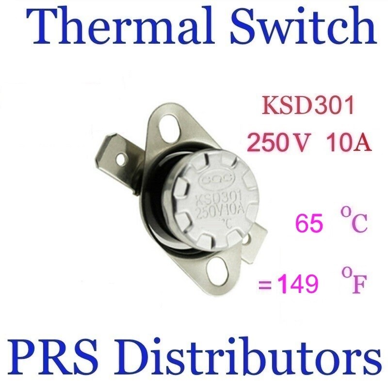 KSD301 10A 250V 65°C 149°F Thermostat Temperature Switch Thermal control Switch