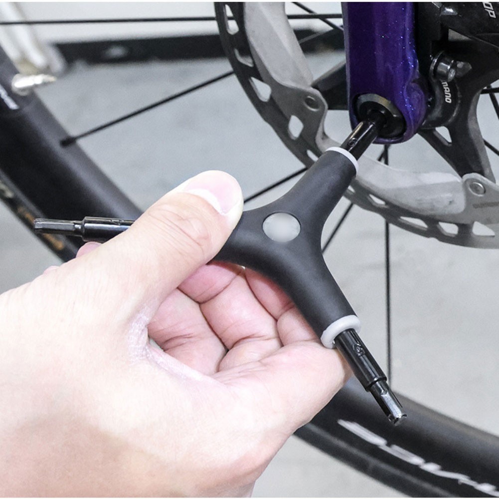 Multi Function 3 Way Y Shaped Wrench Lightweight Alloy Steel Cycling Tool