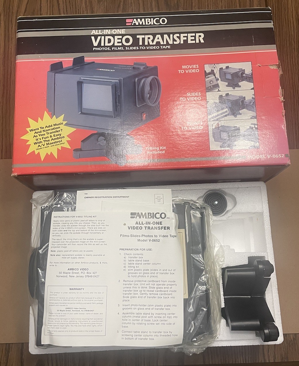 Ambico All-in-One Video Transfer V-0652 - Photos, Films, Slides-to-Video Tape