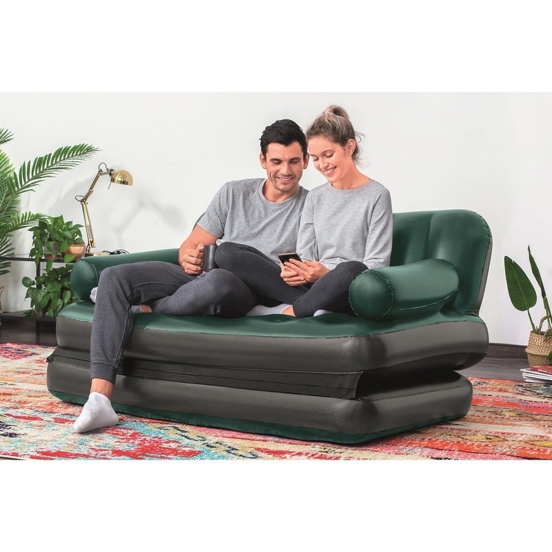 5-in-1 Inflatable Couch Adjustable Portable Double Sofa Bed Recliner Supportive